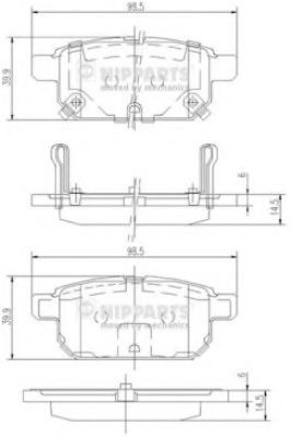Тормозные колодки NIPPARTS N3618002