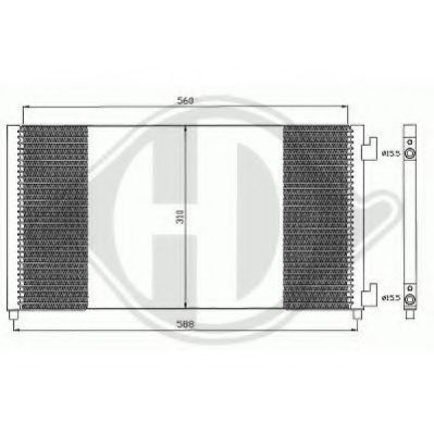 Радиатор кондиционера DIEDERICHS 8345303