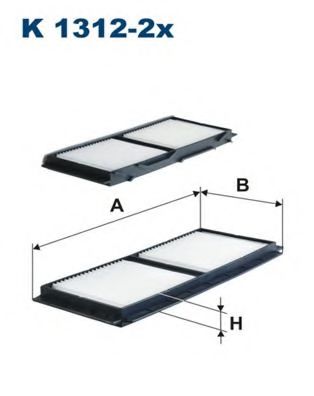 Фильтр салона FILTRON K1312-2x