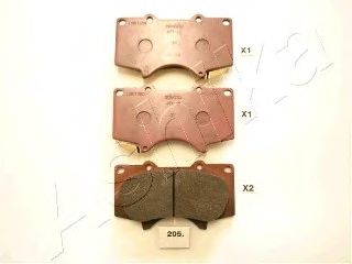 Тормозные колодки ASHIKA 50-02-205