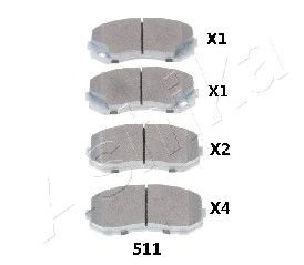 Тормозные колодки ASHIKA 50-05-511
