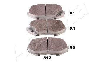 Тормозные колодки ASHIKA 50-05-512