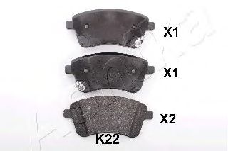 Тормозные колодки ASHIKA 50-0K-K22