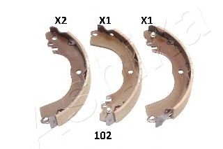 Тормозные колодки барабанные ASHIKA 55-01-102