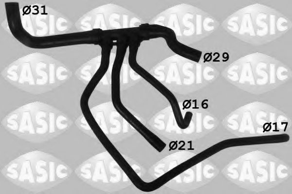 Патрубок радиатора SASIC SWH4329