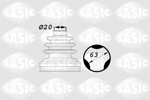 Комплект пыльника шруса SASIC 1900003