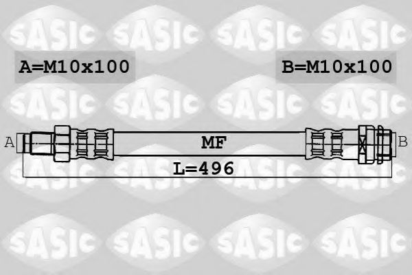 Тормозной шланг SASIC 6606039