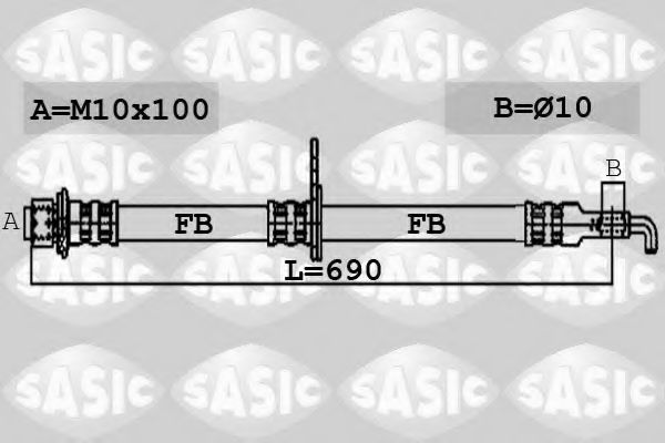 Тормозной шланг SASIC 6606101