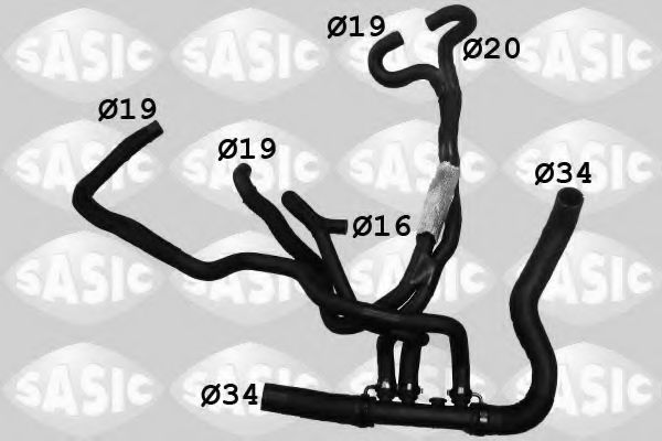 Патрубок радиатора SASIC 3404111