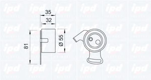 Натяжной ролик ремня ГРМ IPD 14-0205