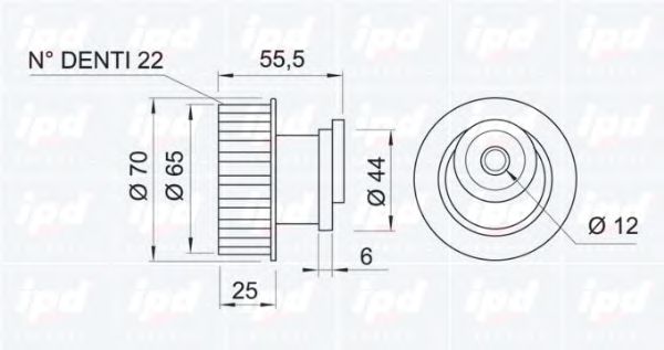 Натяжной ролик ремня ГРМ IPD 14-0495