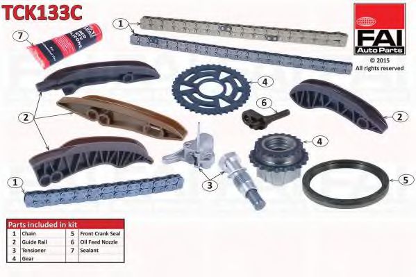 Цепь ГРМ, комплект FAI TCK133C