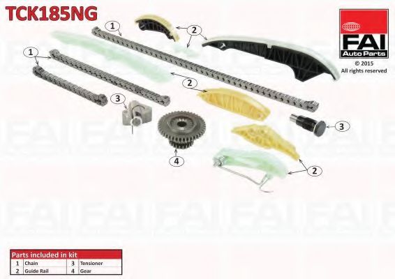 Цепь ГРМ, комплект FAI TCK185NG
