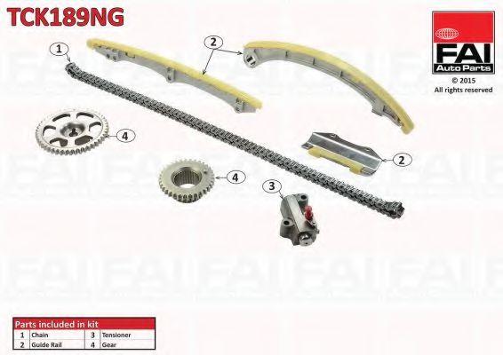 Цепь ГРМ, комплект FAI TCK189NG