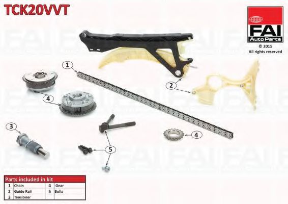 Цепь ГРМ, комплект FAI TCK20VVT