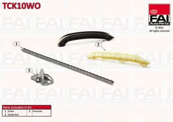 Цепь ГРМ, комплект FAI TCK10WO