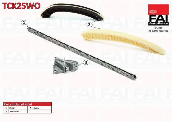 Цепь ГРМ, комплект FAI TCK25WO