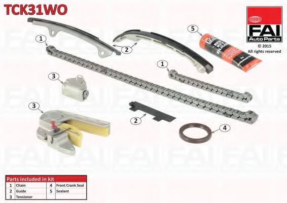 Цепь ГРМ, комплект FAI TCK31WO
