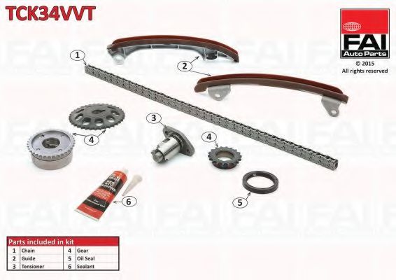 Цепь ГРМ, комплект FAI TCK34VVT