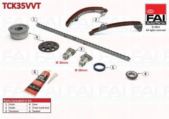Цепь ГРМ, комплект FAI TCK35VVT
