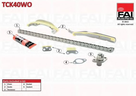Цепь ГРМ, комплект FAI TCK40WO