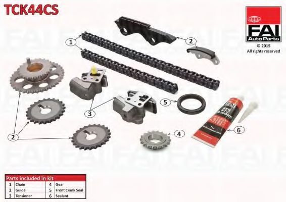 Цепь ГРМ, комплект FAI TCK44CS