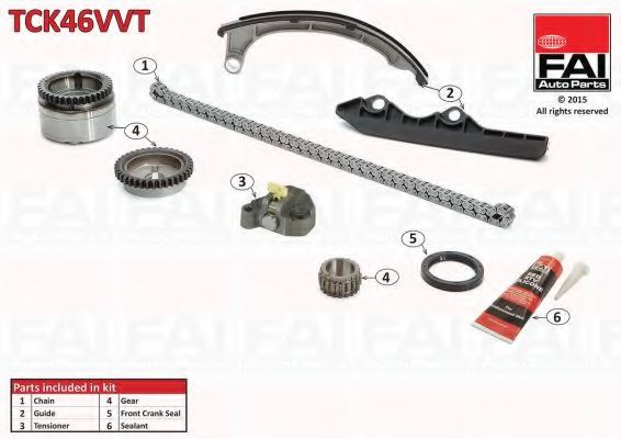 Цепь ГРМ, комплект FAI TCK46VVT