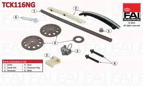 Цепь ГРМ, комплект FAI TCK116NG