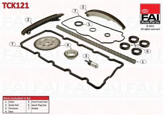 Цепь ГРМ, комплект FAI TCK121