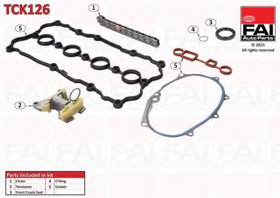 Цепь ГРМ, комплект FAI TCK126