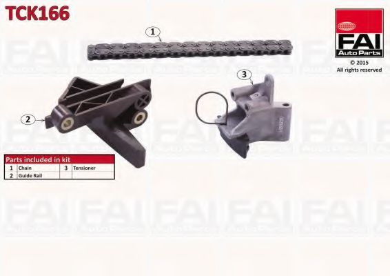 Цепь ГРМ, комплект FAI TCK166