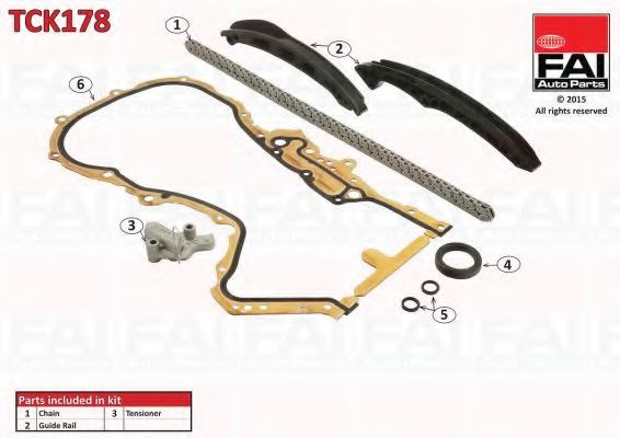 Цепь ГРМ, комплект FAI TCK178