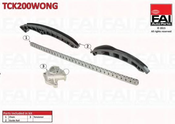 Цепь ГРМ, комплект FAI TCK200WONG