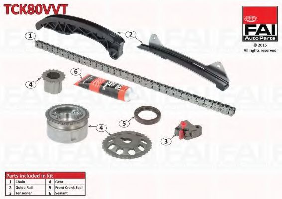 Цепь ГРМ, комплект FAI TCK80VVT