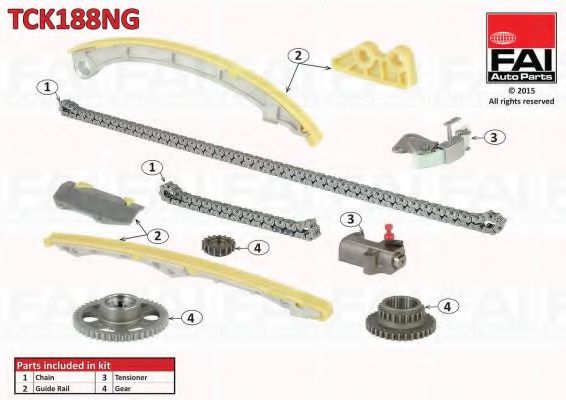 Цепь ГРМ, комплект FAI TCK188NG