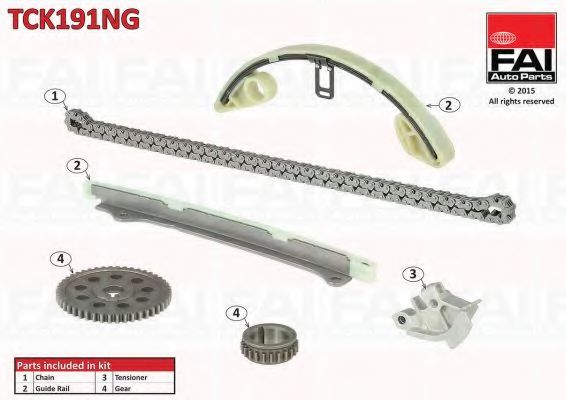 Цепь ГРМ, комплект FAI TCK191NG