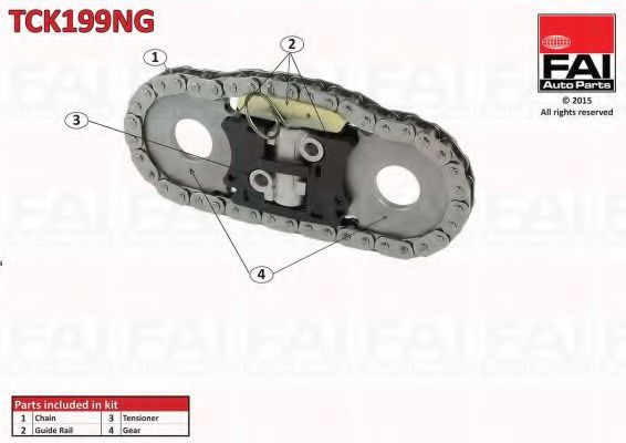 Цепь ГРМ, комплект FAI TCK199NG