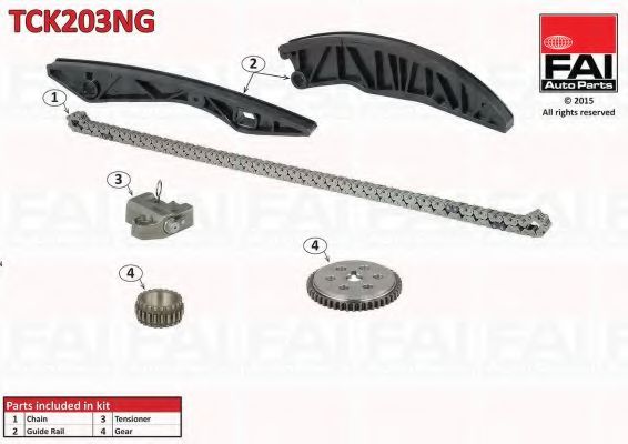 Цепь ГРМ, комплект FAI TCK203NG