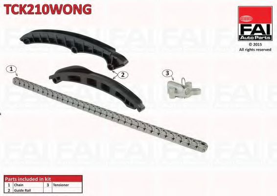 Цепь ГРМ, комплект FAI TCK210WONG