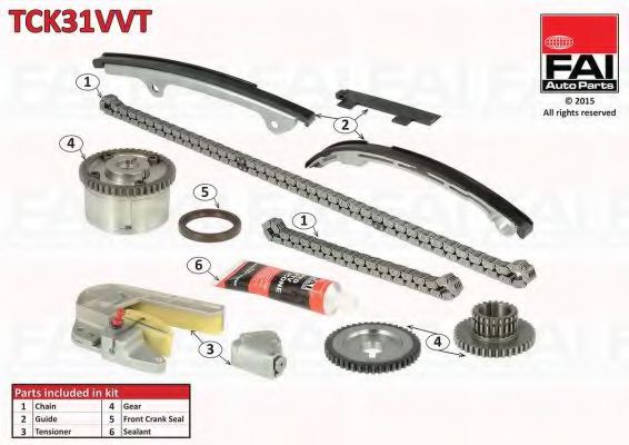 Цепь ГРМ, комплект FAI TCK31VVT