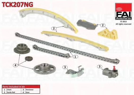 Цепь ГРМ, комплект FAI TCK207NG