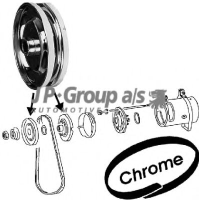 Ременный шкив генератора JP GROUP 8190500506
