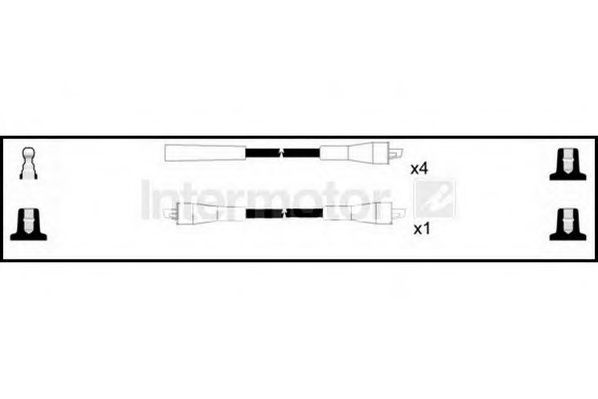 Комплект проводов зажигания standard 73972