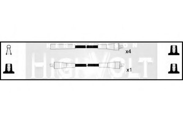 Комплект проводов зажигания standard OEF941