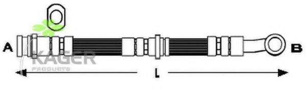 Тормозной шланг kager 38-0810