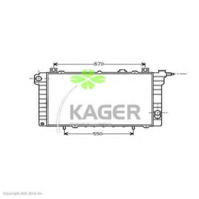 Радиатор охлаждения двигателя kager 31-0245
