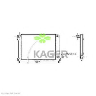 Радиатор охлаждения двигателя kager 31-0399