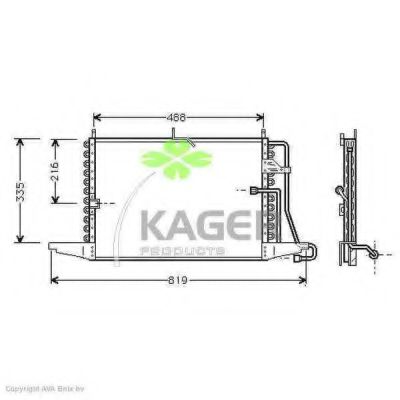 Радиатор кондиционера kager 94-5113