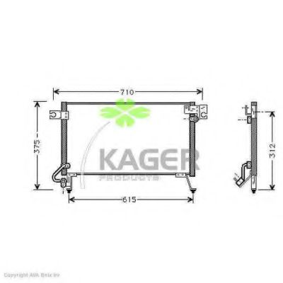 Радиатор кондиционера kager 94-5233