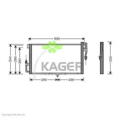 Радиатор кондиционера kager 94-5262